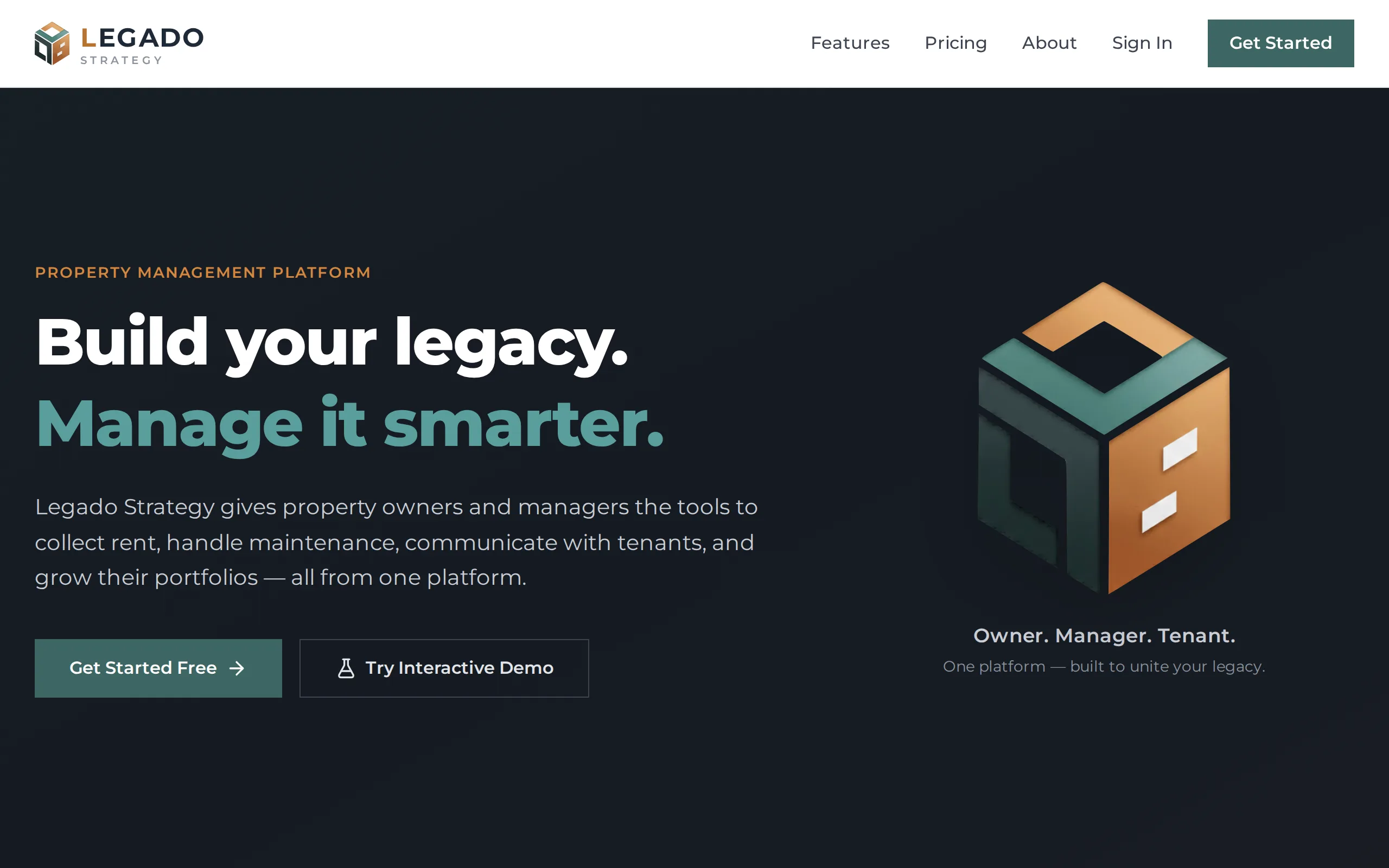 Website built for Legado Strategy