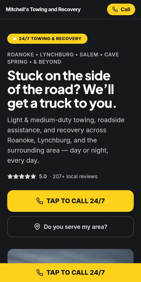 Tap-to-call that wins the job — shown on a phone